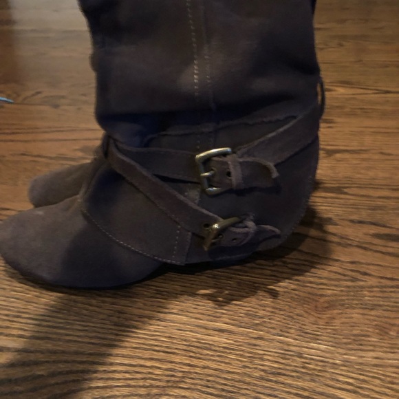 Knee high suede leather boots - Picture 4 of 8